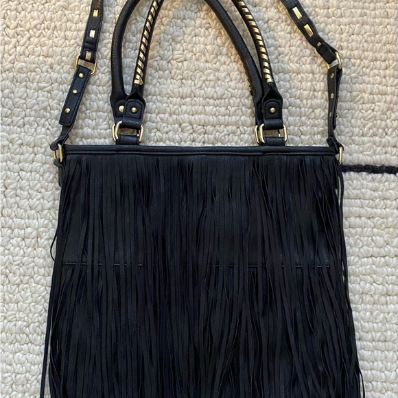Steve Madden, black friend tote bag/purse - Picture 1 of 4